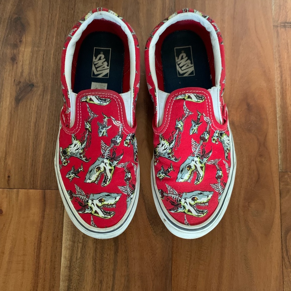 zombie shark slip on vans